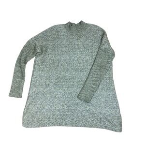 Soft Surroundings Cable Knit Chunky Mock Neck‎ Sweater Long Sleeve Oversized XS
